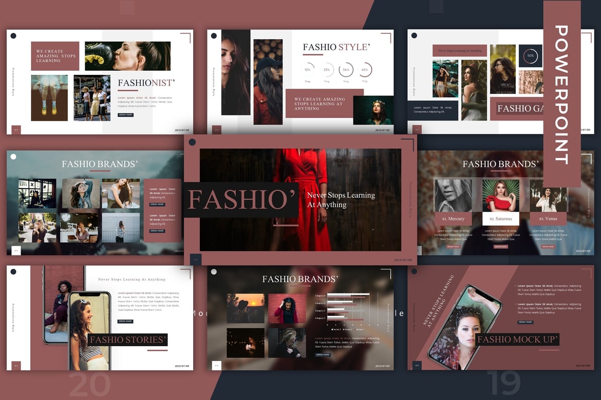 Fashio - Template PowerPoint Profesional untuk Presentasi Menarik