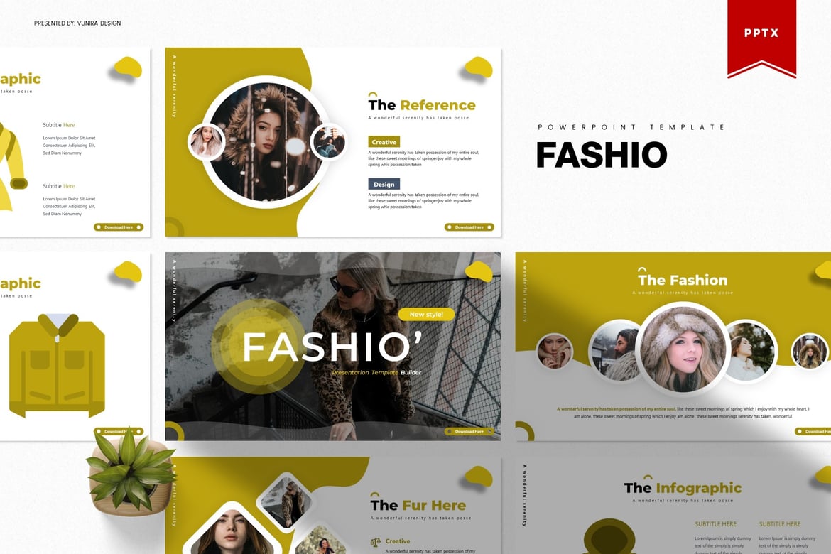 Fashio | Template Powerpoint Menarik untuk Presentasi Anda