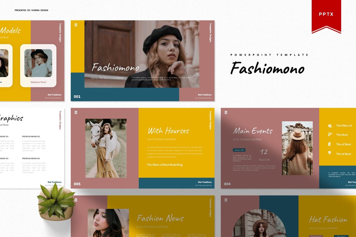 Fashiomono | Template Presentasi PowerPoint yang Menarik