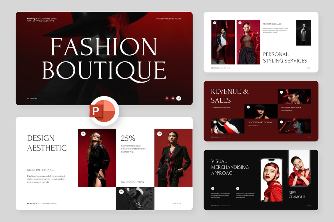 Template Presentasi Fashion Boutique yang Elegan dan Menarik