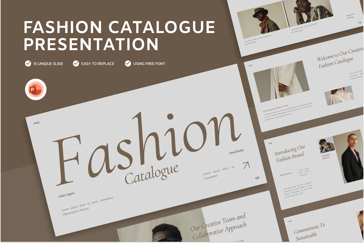Template Powerpoint Katalog Fashion yang Menarik dan Profesional