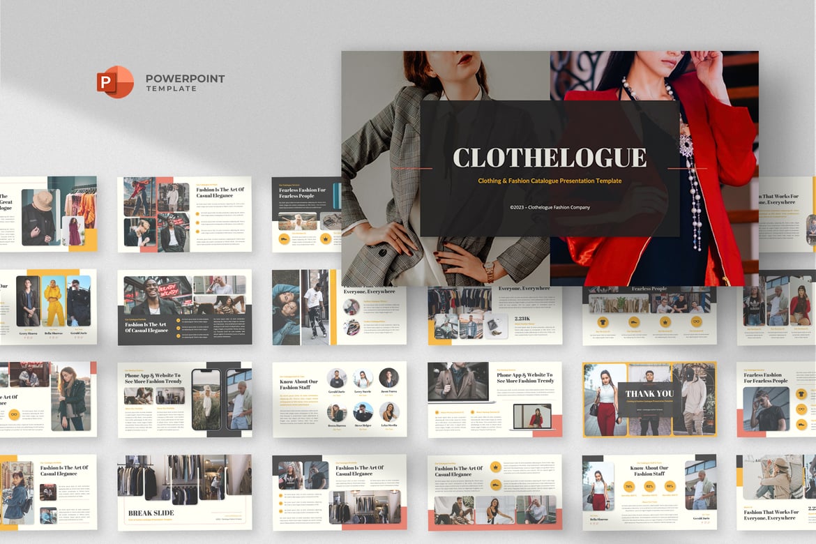 Template Powerpoint Katalog Fashion Modern dan Profesional