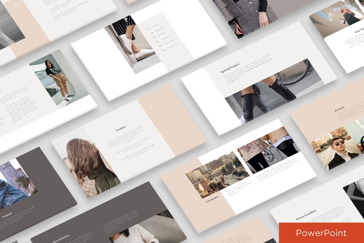 Template PowerPoint Fashion yang Elegan dan Modern