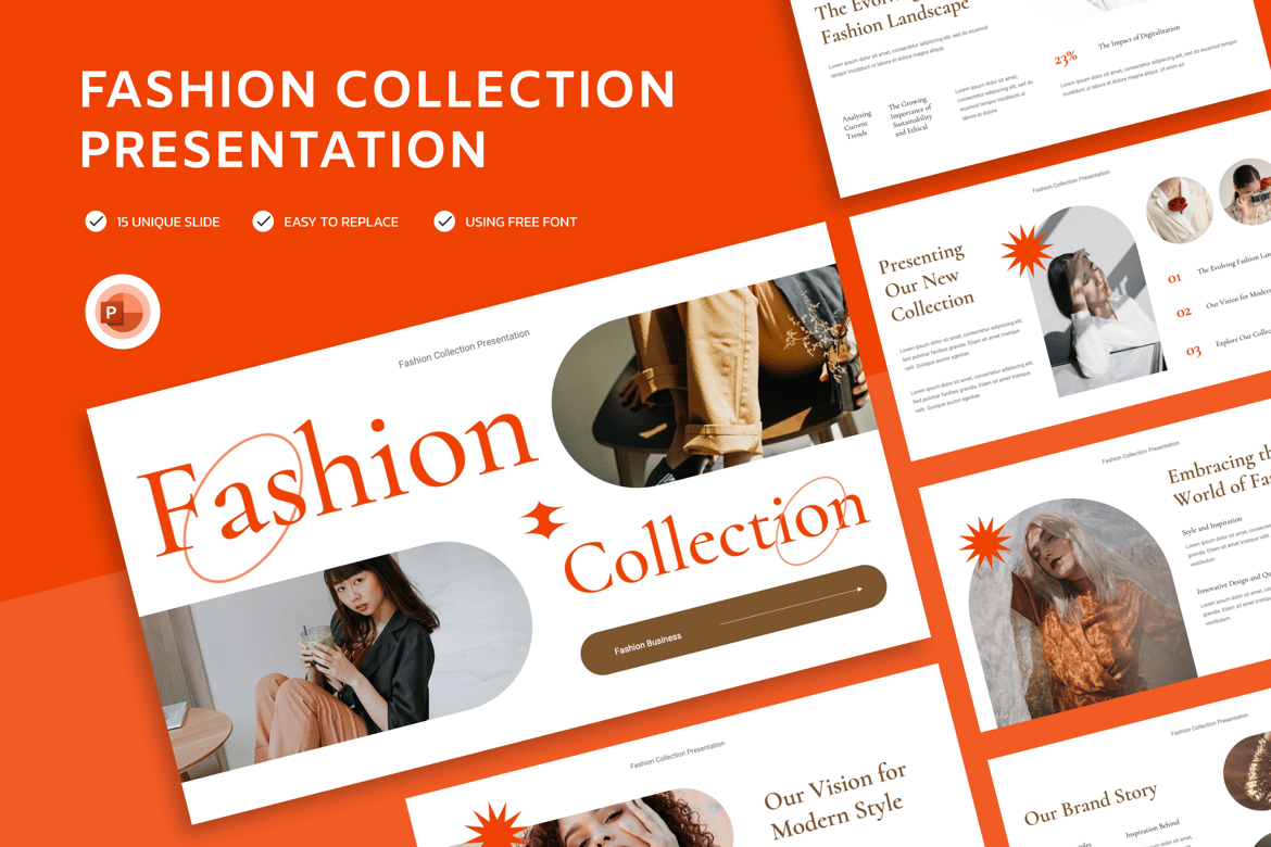 Template Presentasi Fashion Modern untuk Powerpoint