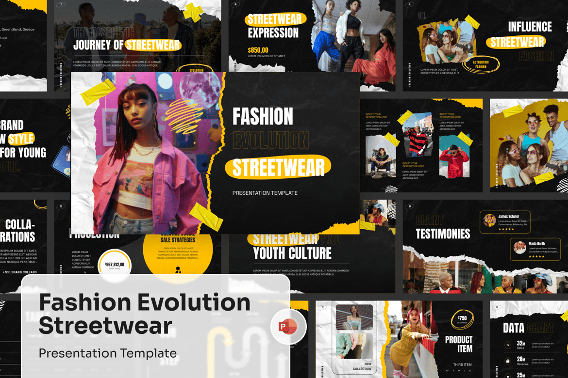 Template Presentasi PowerPoint Streetwear yang Menginspirasi