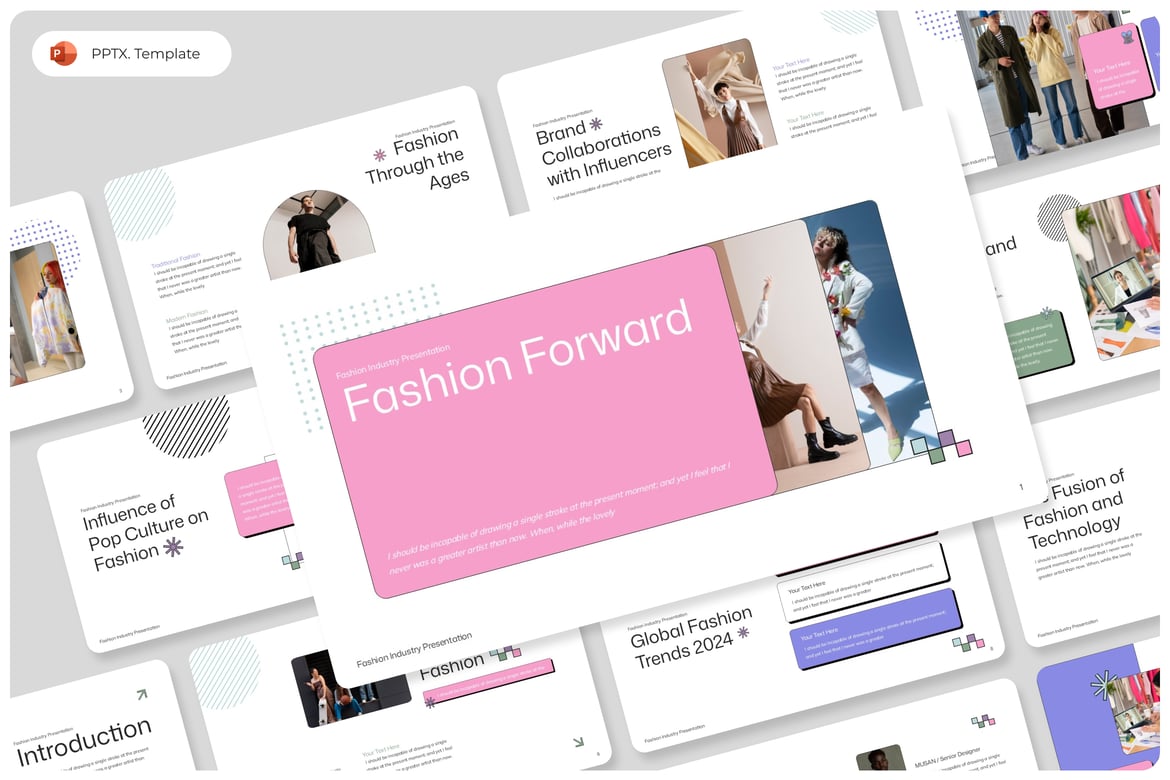 Template Presentasi PowerPoint Fashion Modern yang Menginspirasi