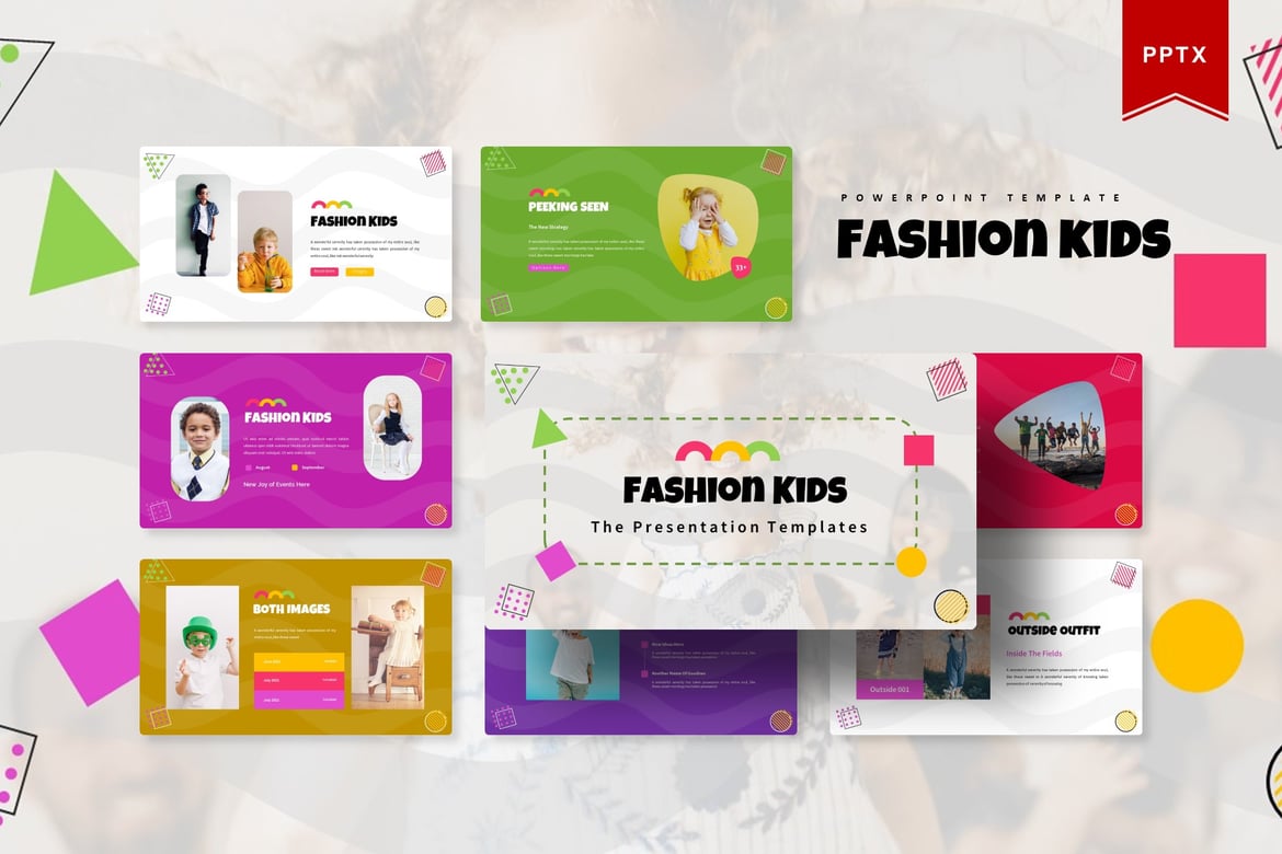 Template Presentasi Powerpoint Anak Fashion yang Menarik