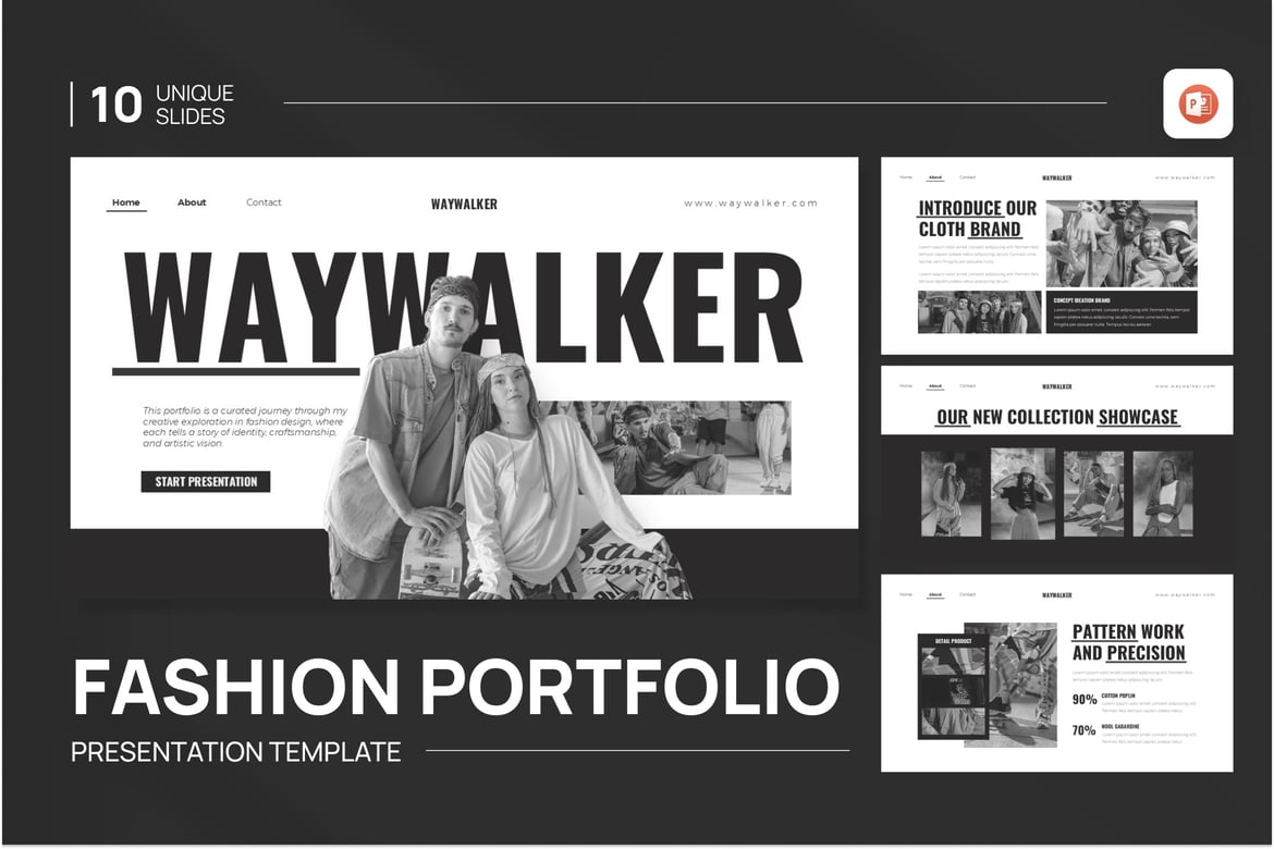 Template Presentasi PowerPoint Fashion yang Menawan