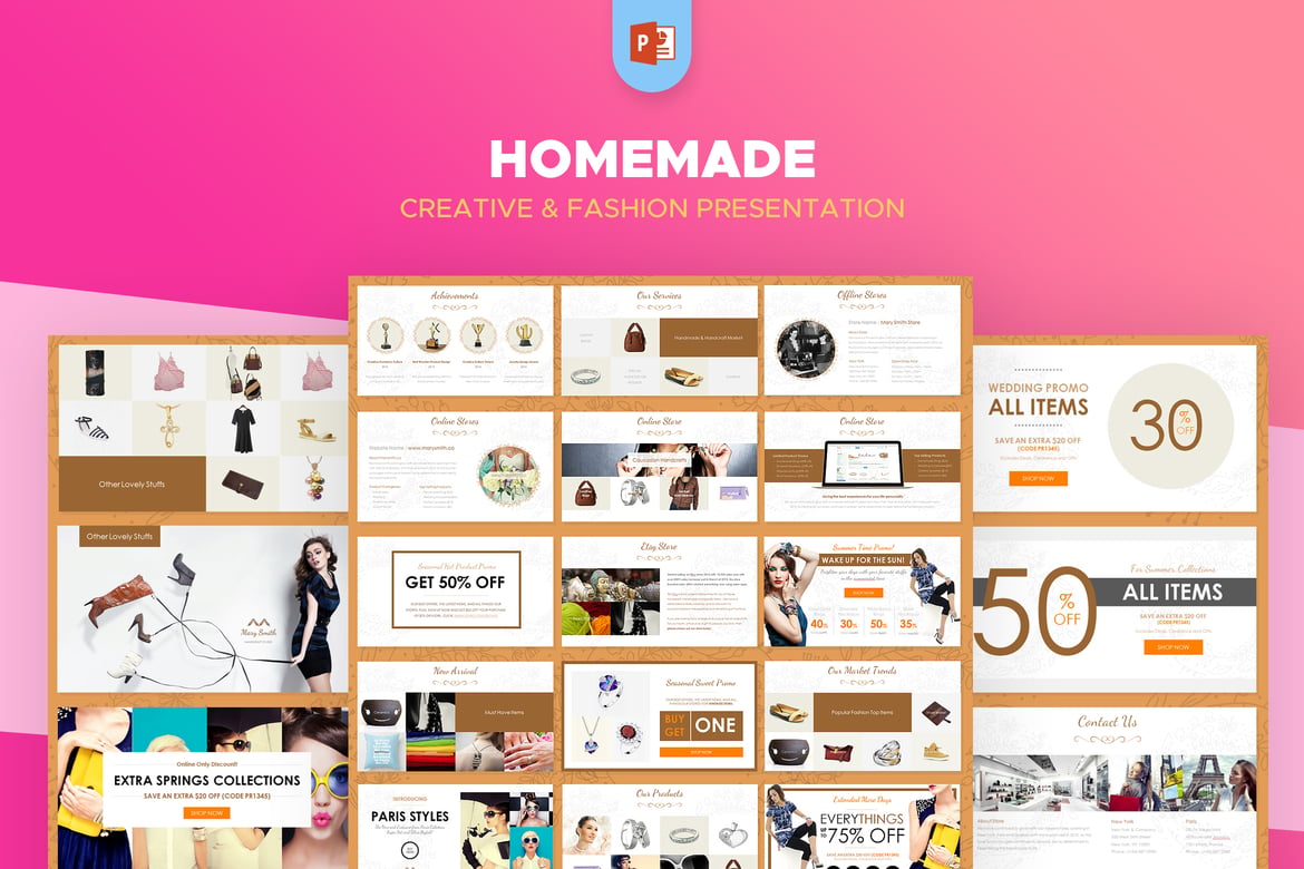 Template Powerpoint Fashion yang Kreatif dan Menarik
