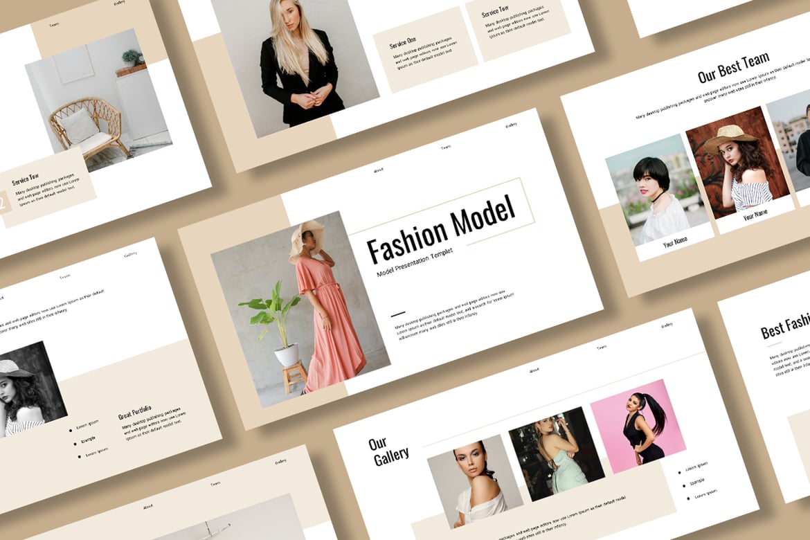 Template Presentasi PowerPoint Fashion Elegan dan Profesional