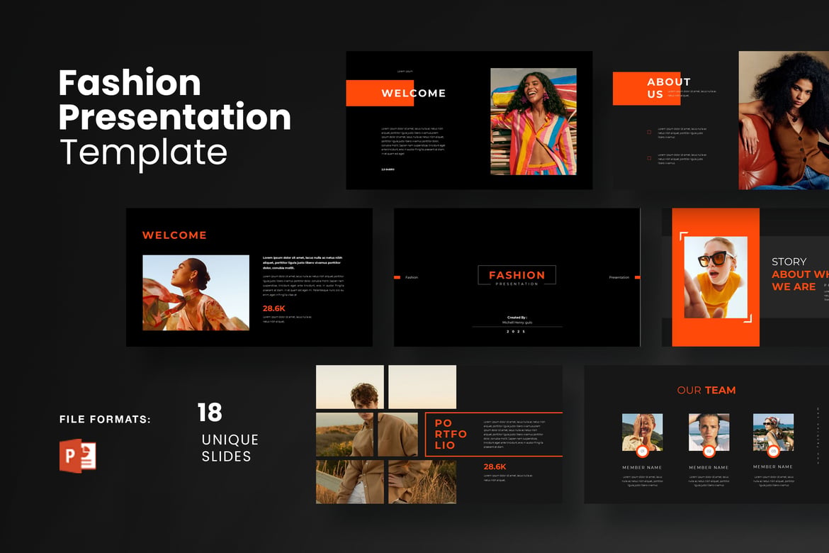 Template Presentasi PowerPoint Fashion yang Elegan dan Profesional