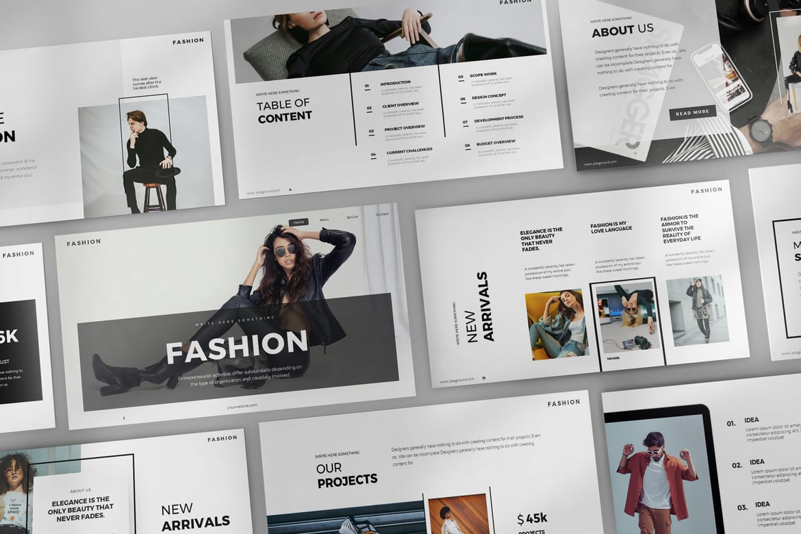 Template PowerPoint Fashion yang Menawan dan Fleksibel