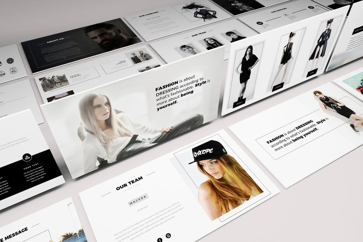 Template Powerpoint Fashion Kreatif untuk Presentasi Profesional