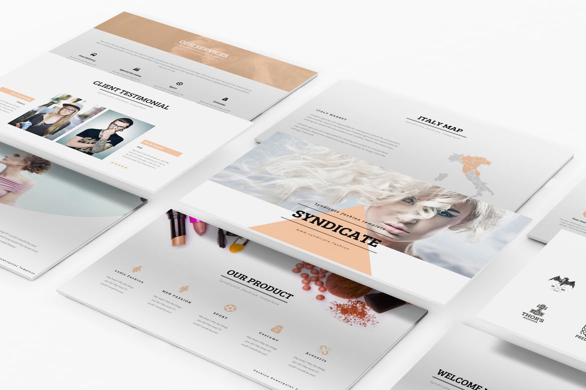 Template Powerpoint Fashion Modern dan Minimalis