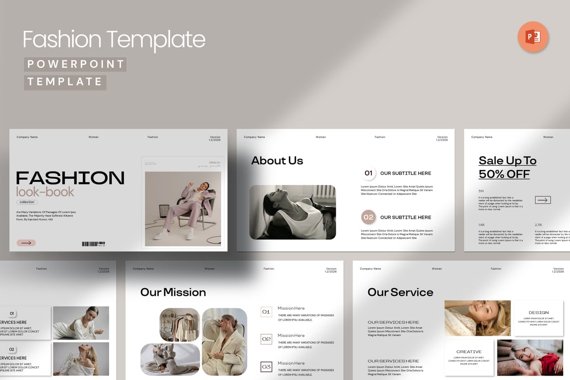 Template PowerPoint Fashion yang Elegan dan Profesional