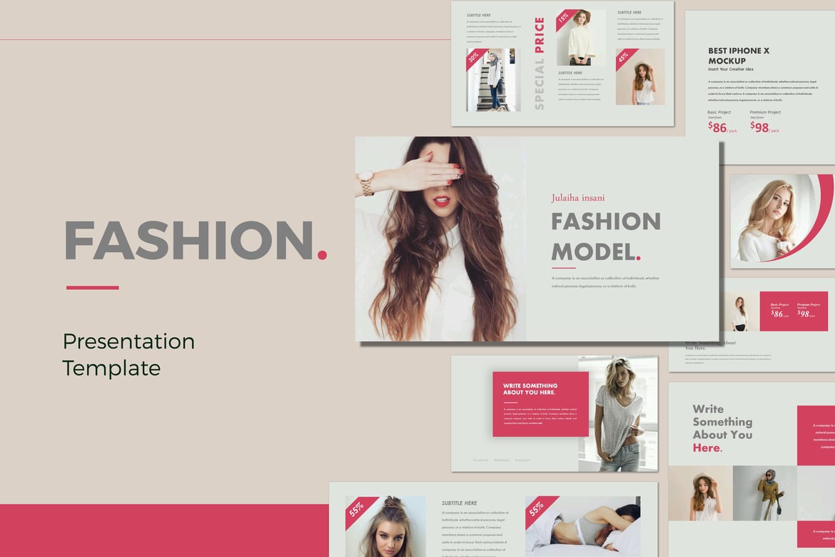 Template Presentasi Powerpoint Fashion Modern dan Profesional