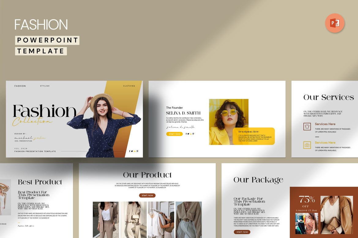 Template Presentasi Fashion yang Stylish dan Profesional