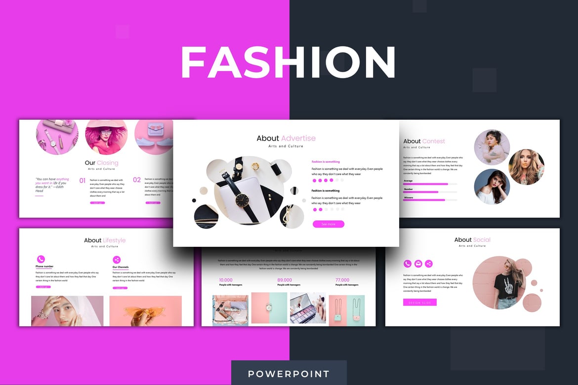 Template Presentasi PowerPoint Fashion yang Menarik dan Serbaguna