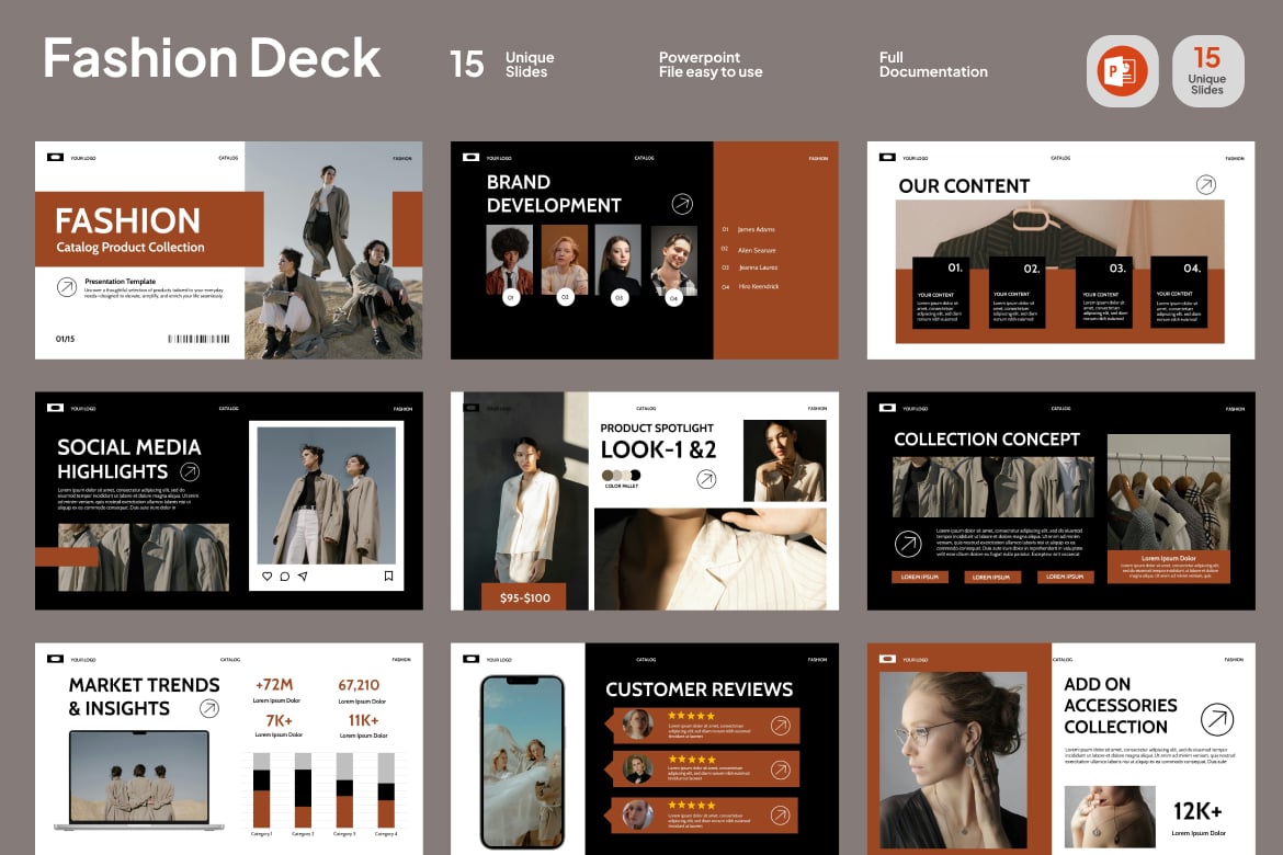 Template Presentasi PowerPoint Fashion yang Menarik dan Serbaguna