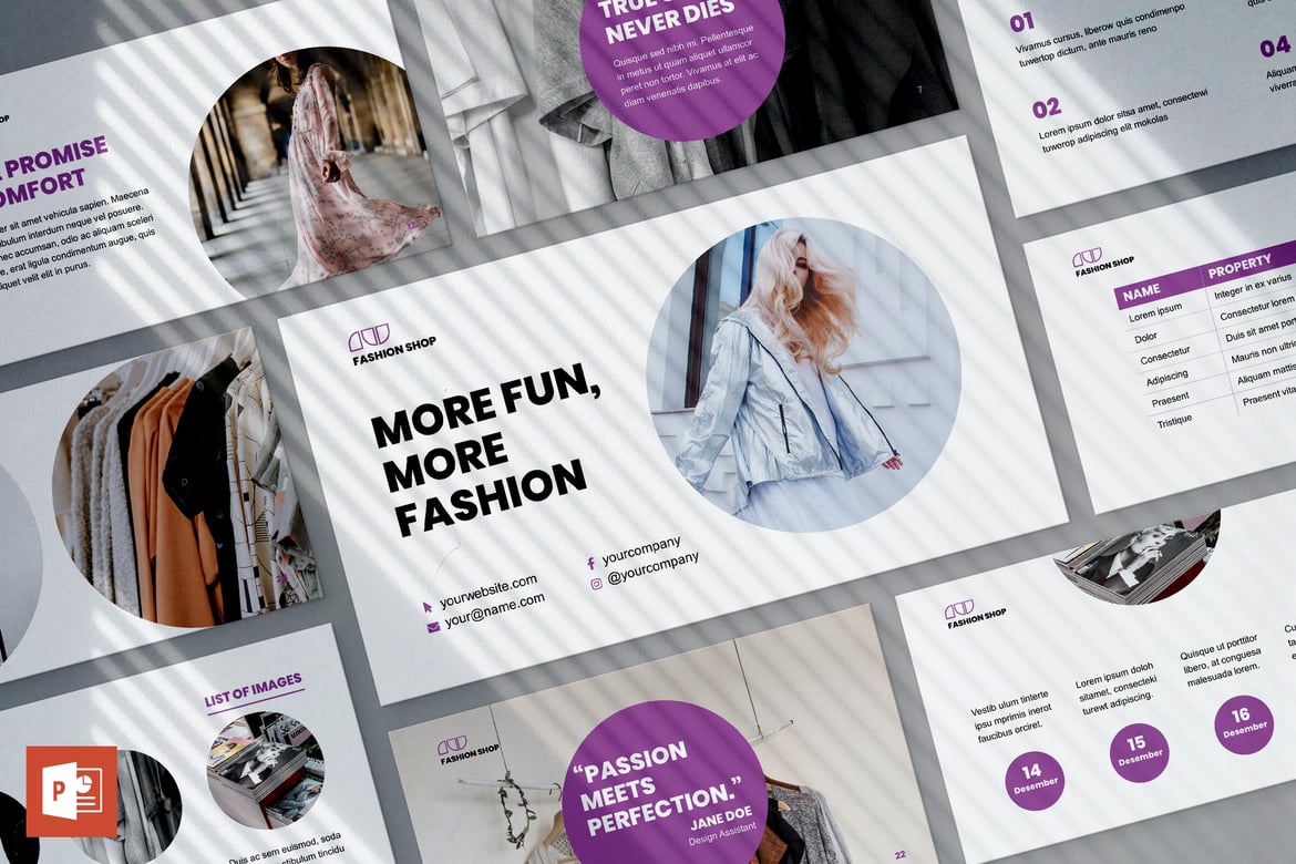 Template Presentasi PowerPoint Fashion yang Menarik dan Mudah Digunakan