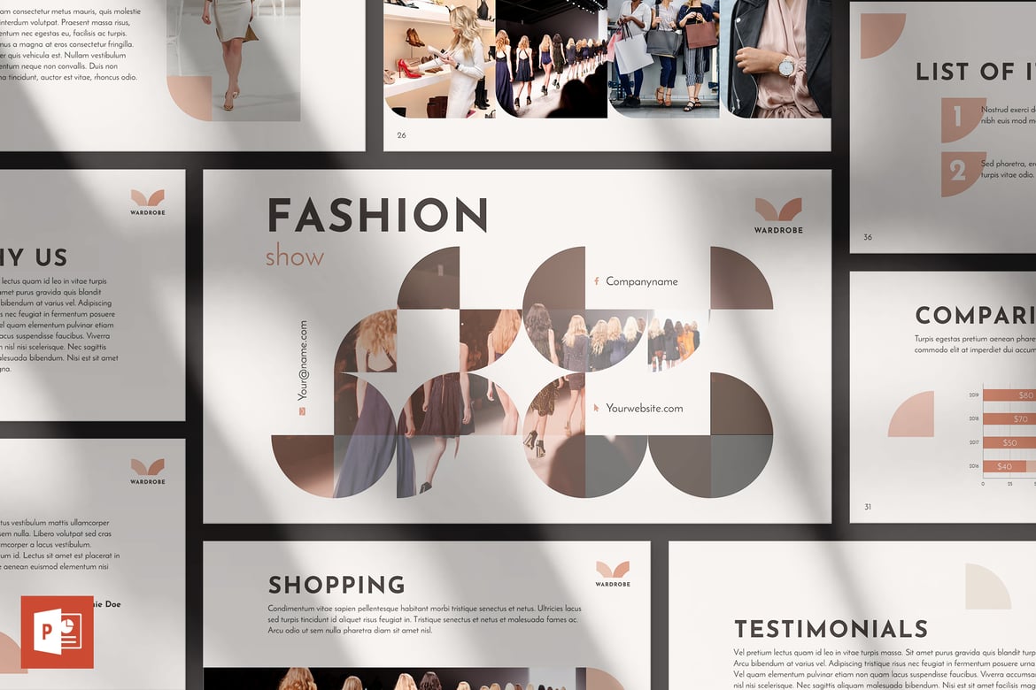 Template Presentasi PowerPoint Fashion Show yang Menarik dan Praktis