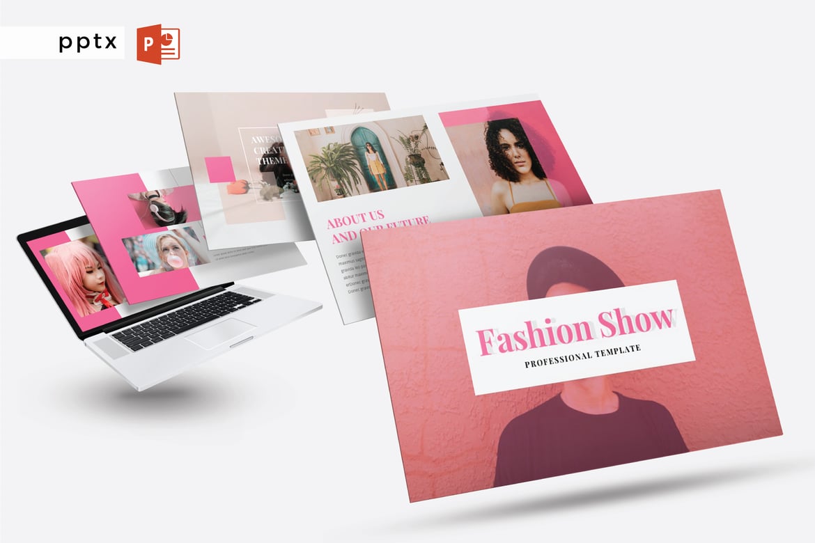 Template Presentasi Fashion Show - PowerPoint V245 yang Modern dan Profesional