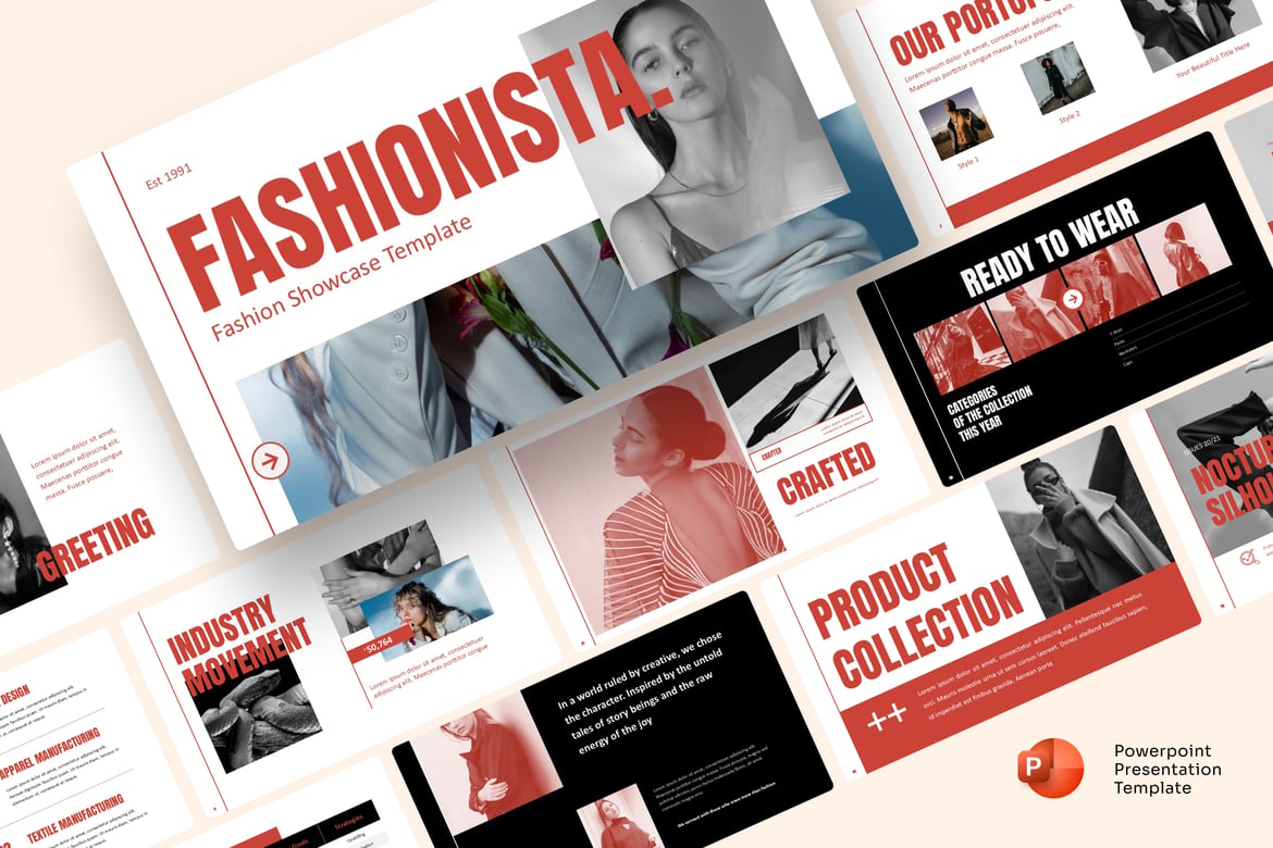 Template Presentasi PowerPoint Fashion yang Elegan dan Menarik