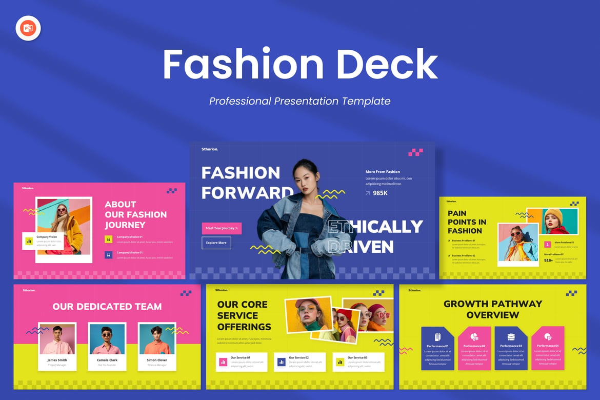 Template Presentasi PowerPoint untuk Startup Fashion yang Menarik