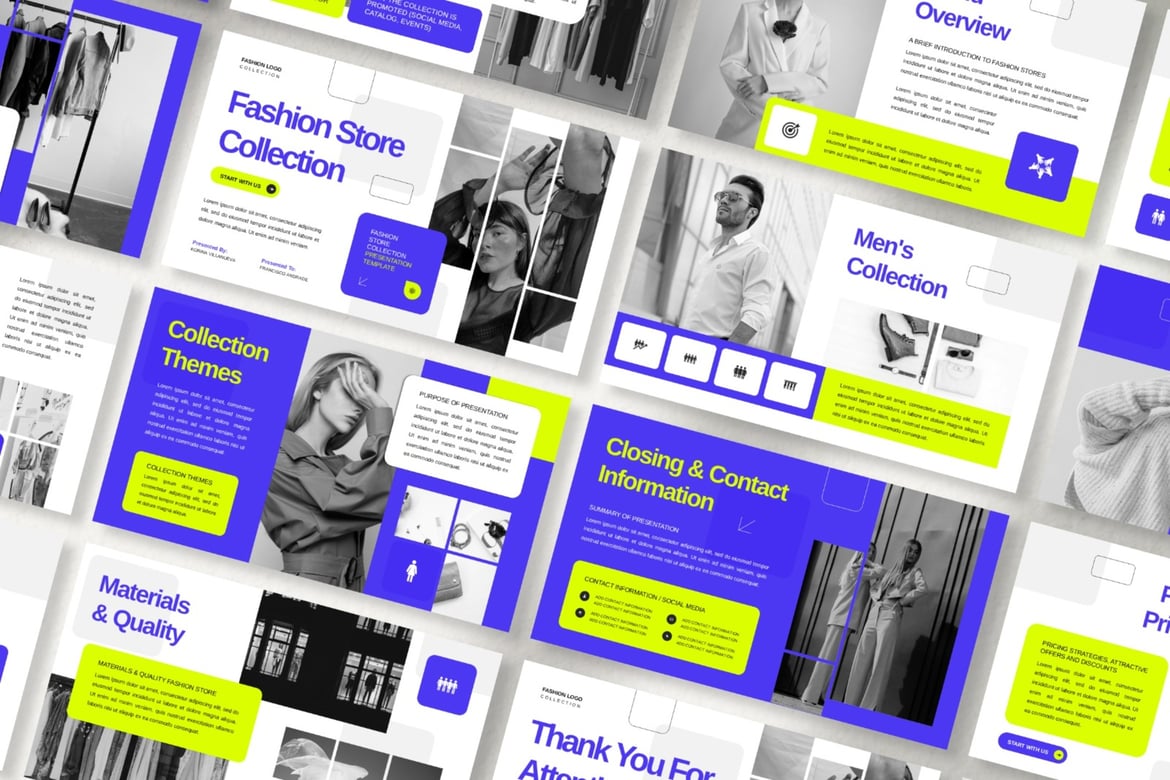 Template Presentasi Fashion Store yang Elegan dan Modern