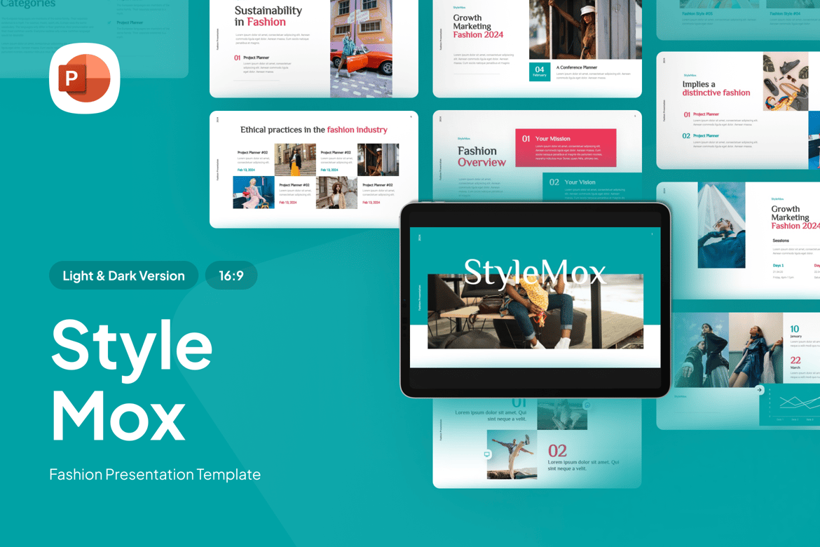 Template Presentasi Fashion StyleMox - PowerPoint yang Menarik