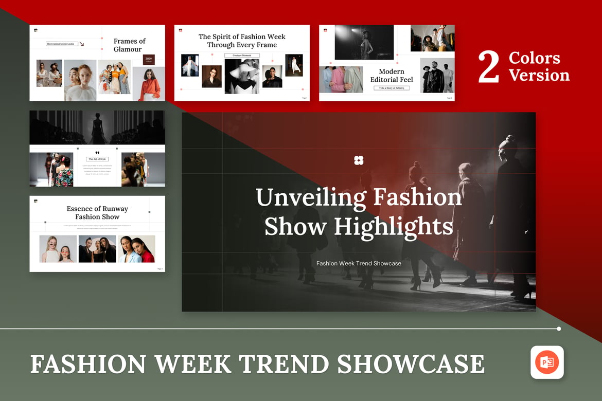 Template Presentasi Trend Fashion Week yang Menawan