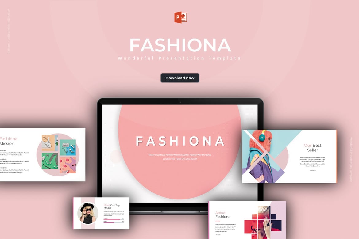 Fashiona - Template PowerPoint Modern dan Kreatif