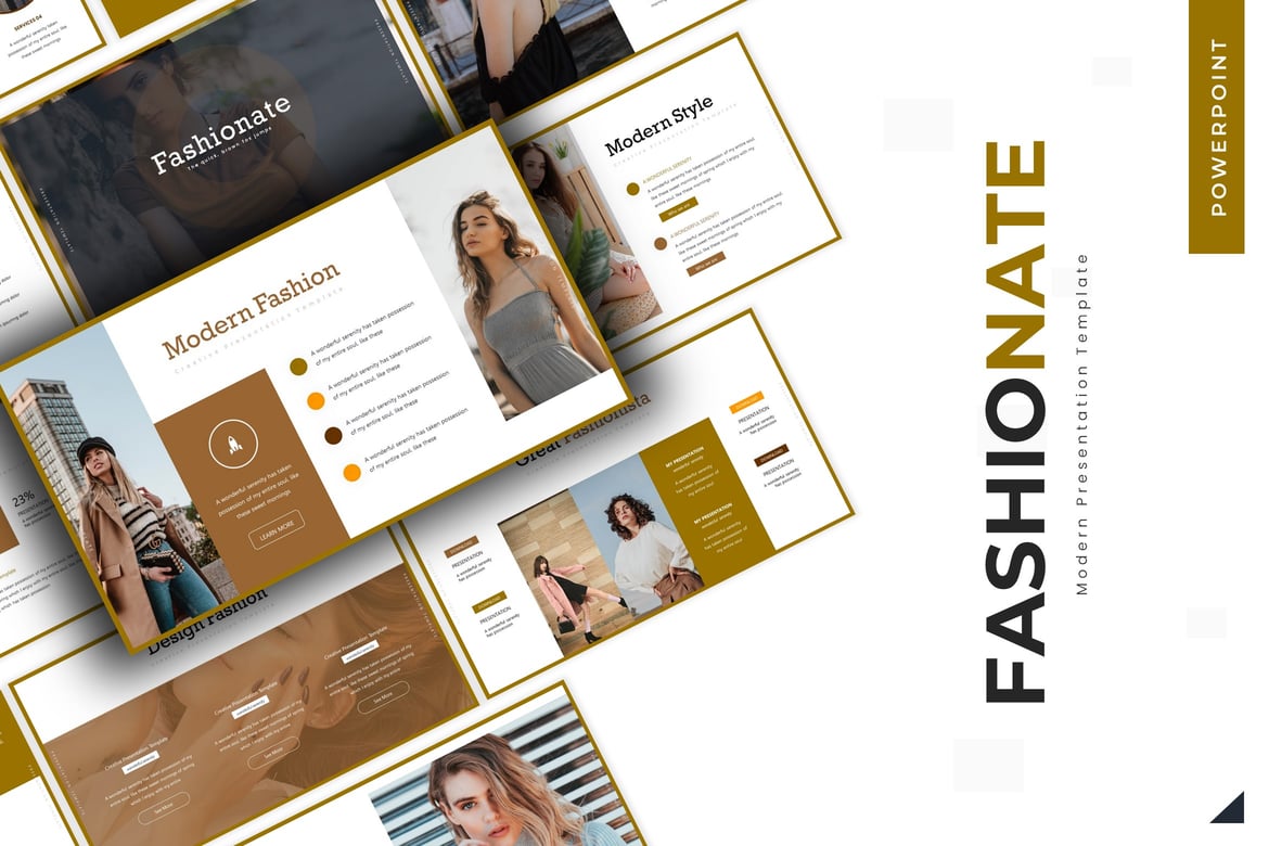 Fashionate - Template Powerpoint Multifungsi yang Menarik