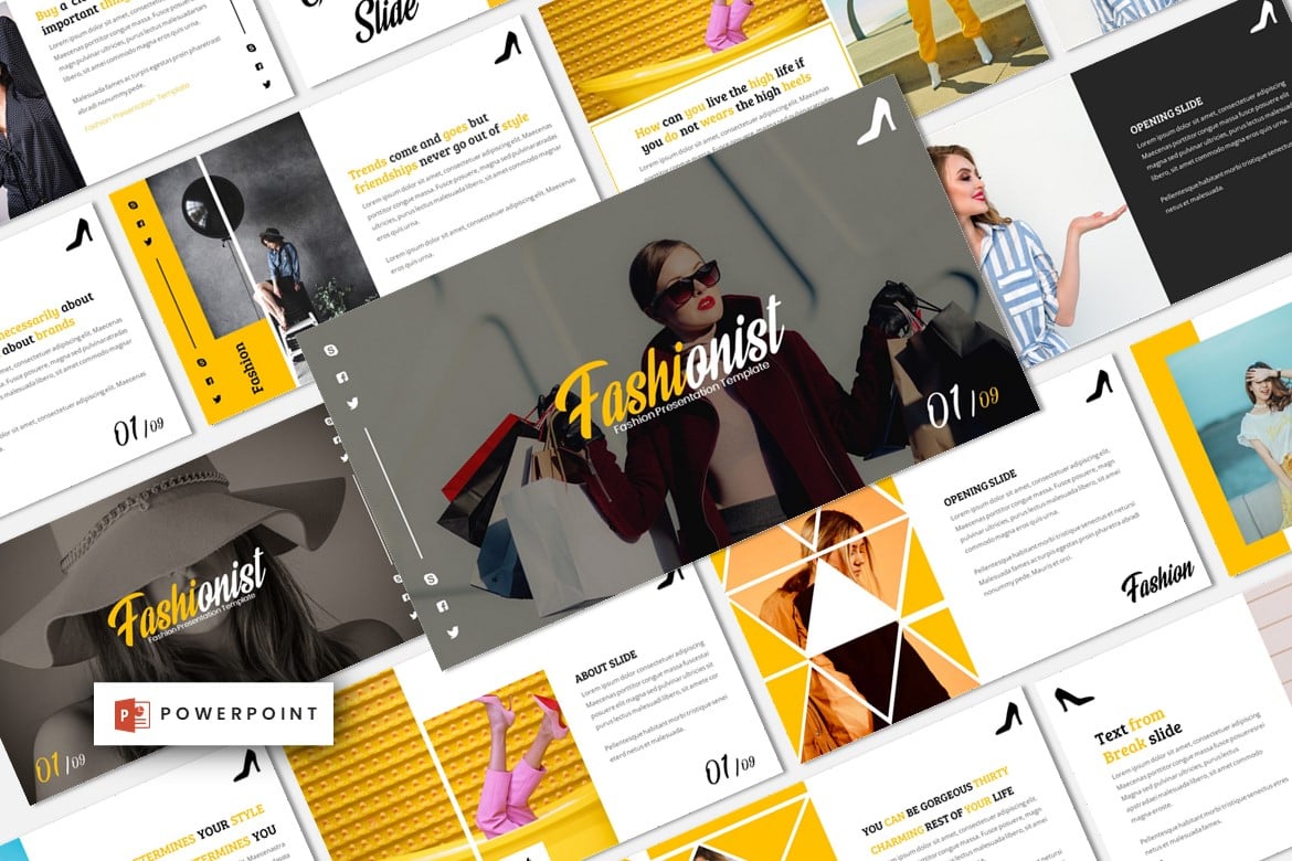 Fashionist - Template Powerpoint Fashion yang Modern dan Kreatif