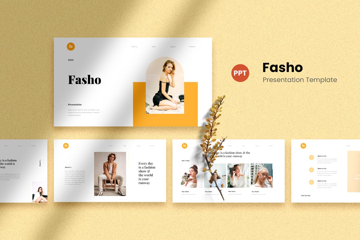 Fasho - Template PowerPoint Fashion yang Menarik