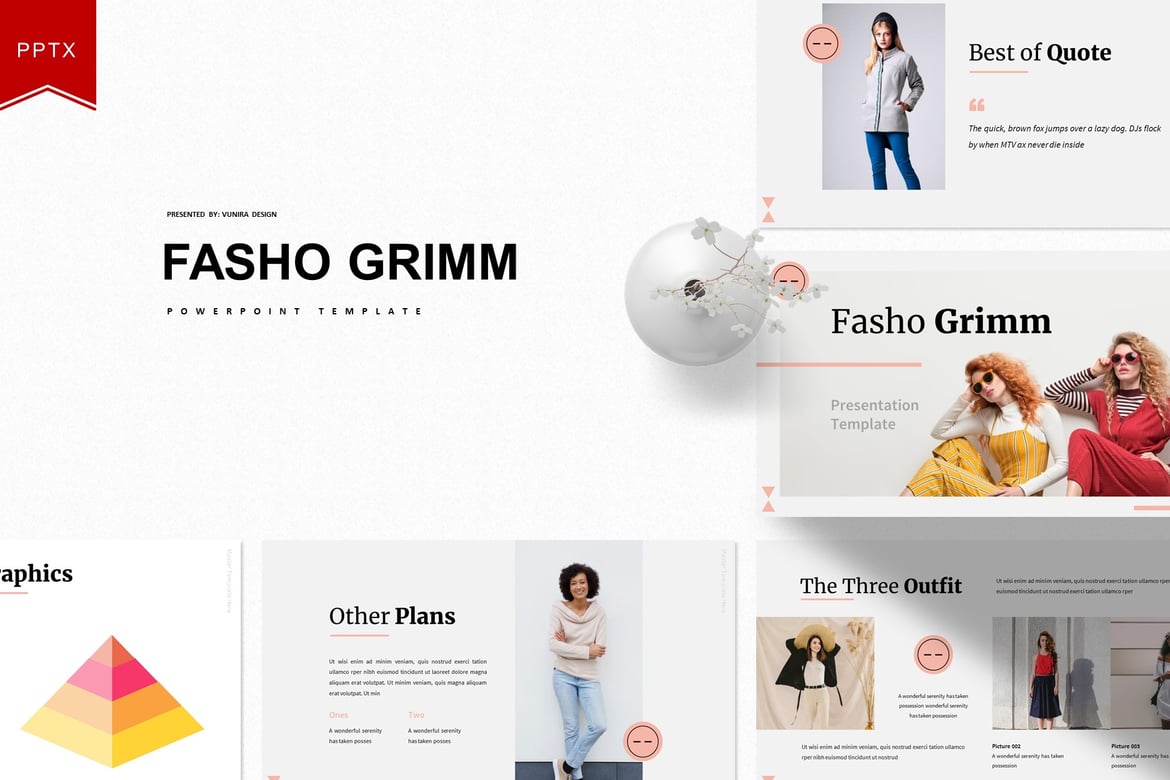 Template Presentasi PowerPoint Fasho Grimm - Solusi Kreatif untuk Semua Kebutuhan Anda