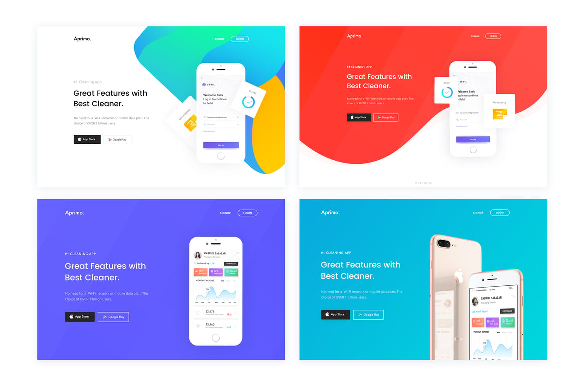 Template Website Landing Page Aplikasi yang Kreatif dan Modern
