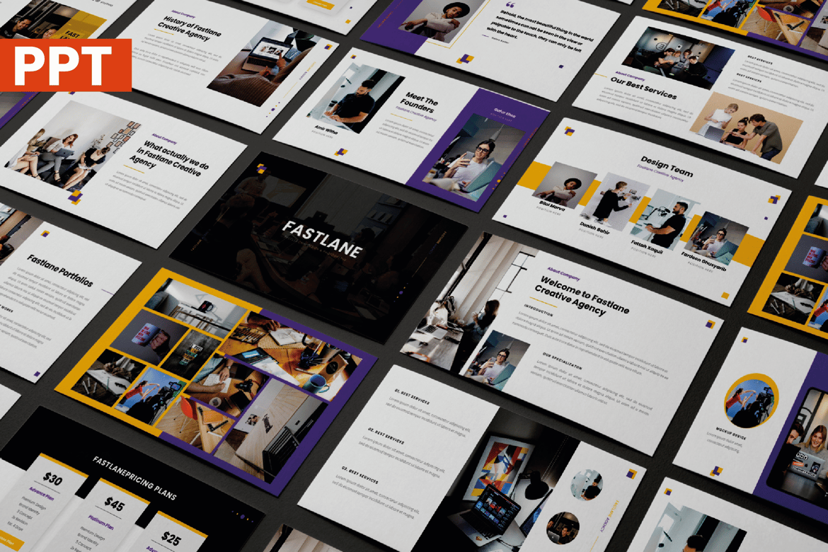 Template Powerpoint Fastlane yang Modern dan Menarik