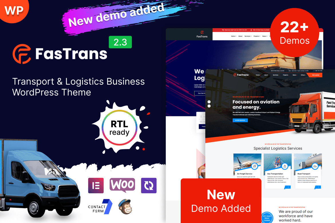 Fastrans - Tema WordPress Logistik yang Modern dan Fleksibel