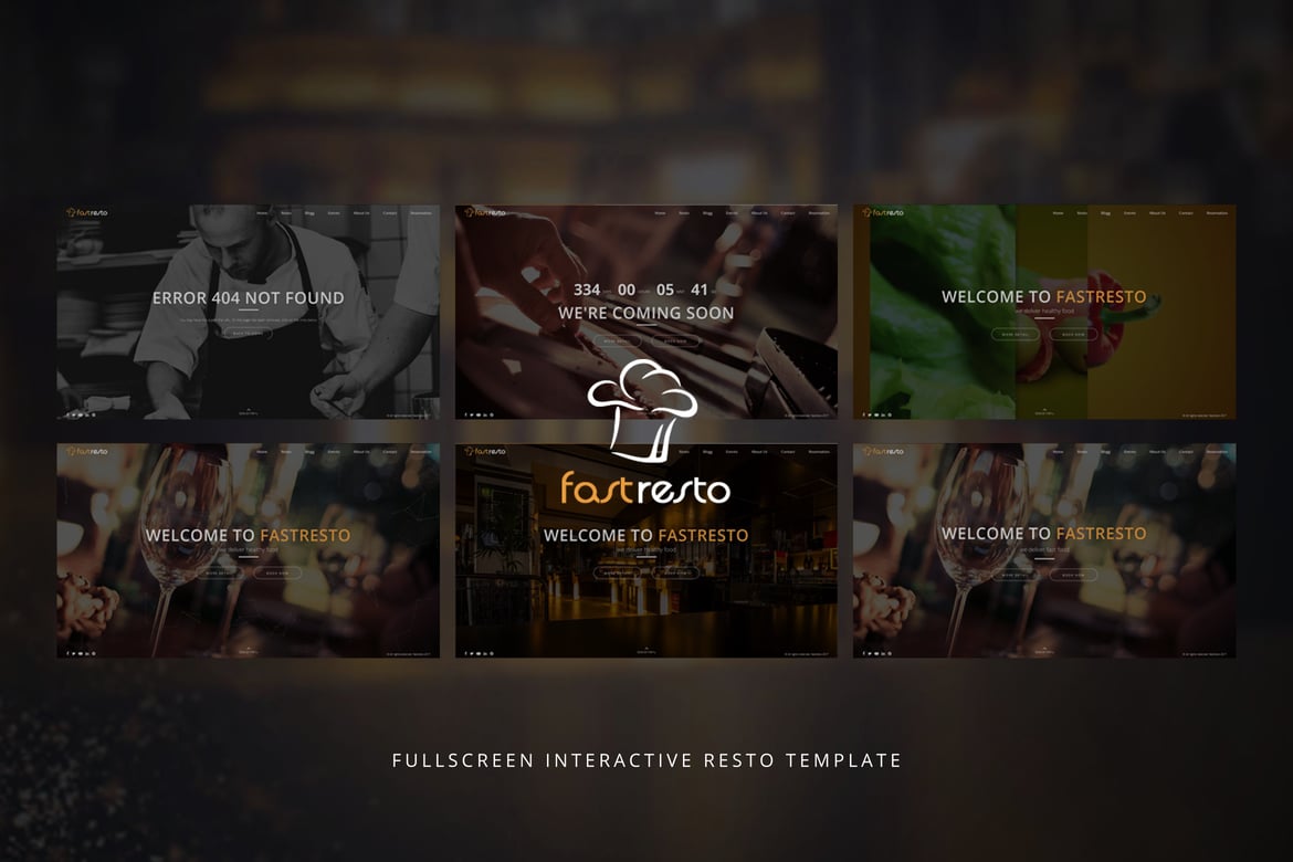 Template Website Restoran Fastresto yang Menarik dan Responsif