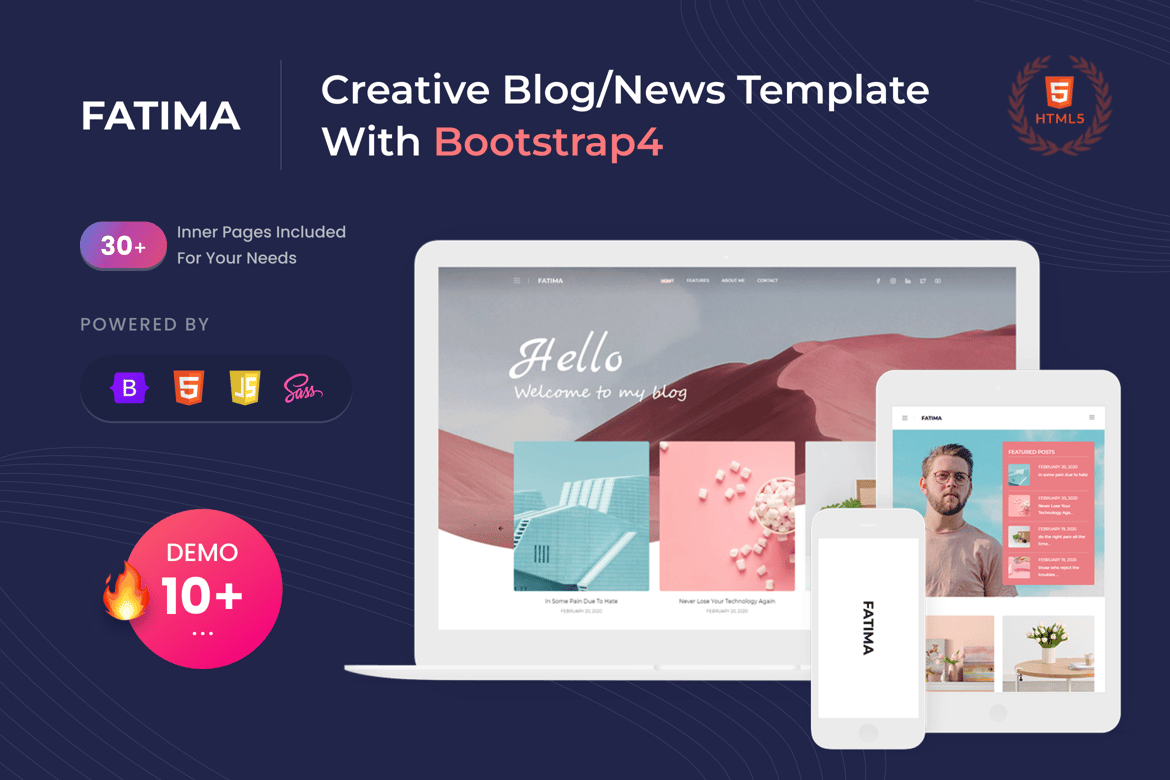 Fatima - Template Blog Pribadi yang Kreatif dan Modern