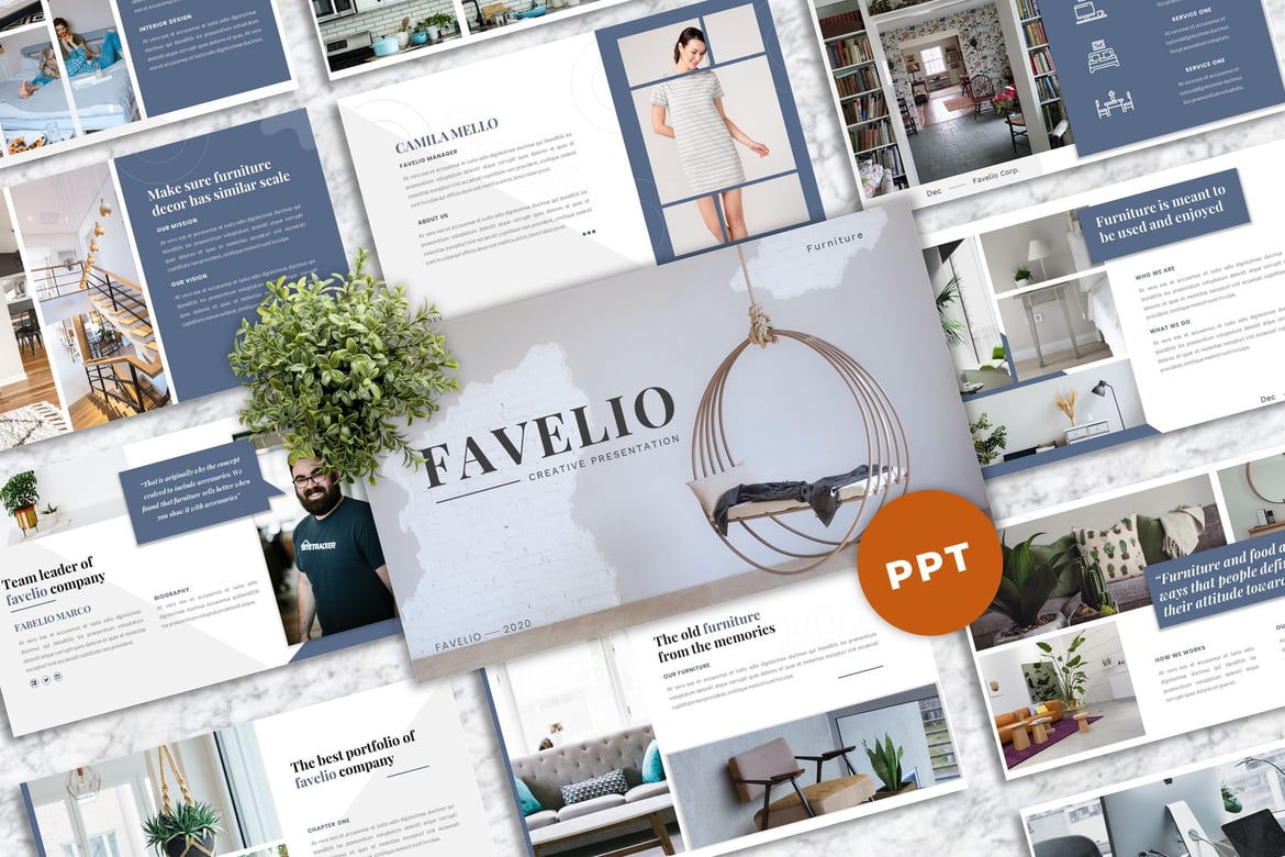 Favelio – Template Presentasi PowerPoint Kreatif untuk Bisnis