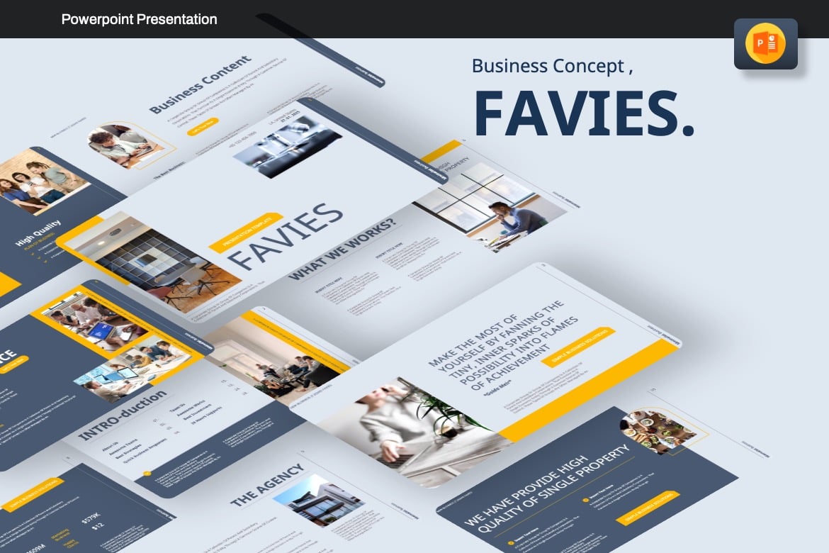 Favies - Template Powerpoint Bisnis yang Menarik