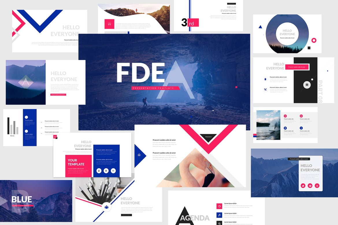 Template Presentasi PowerPoint FDEA yang Kreatif dan Profesional
