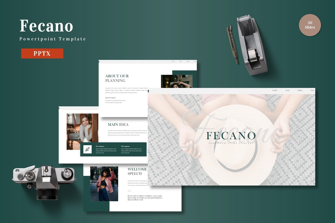 Fecano - Template PowerPoint Modern dan Menarik