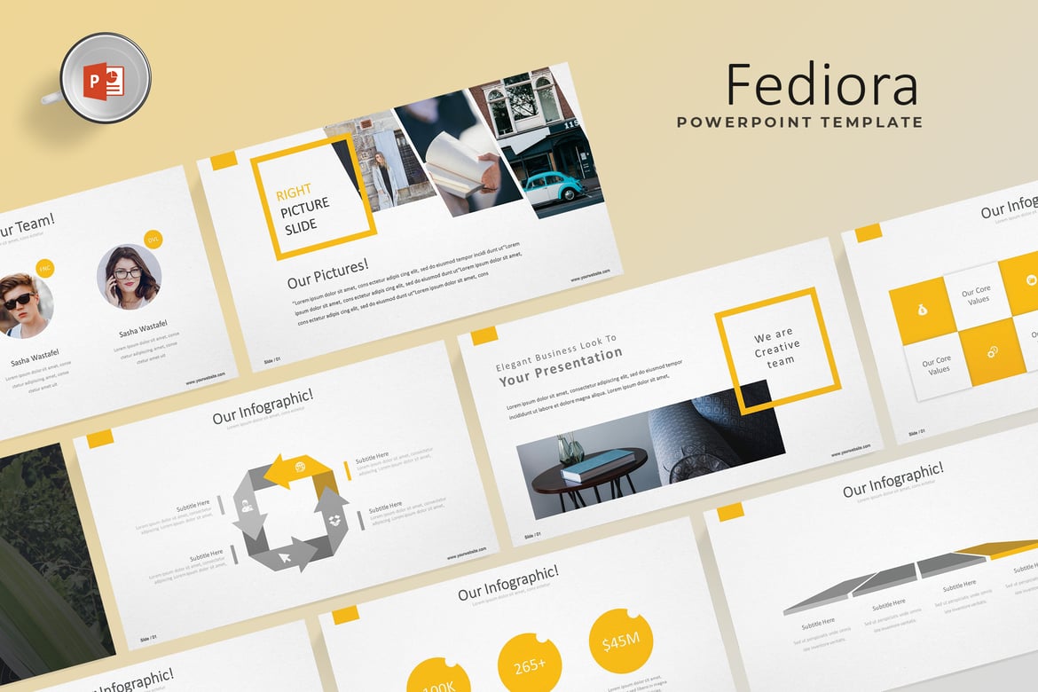 Fediora - Template PowerPoint Serbaguna
