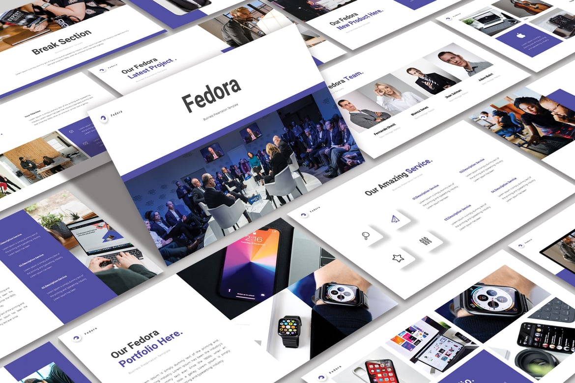 FEDORA - Template Powerpoint Modern dan Kreatif