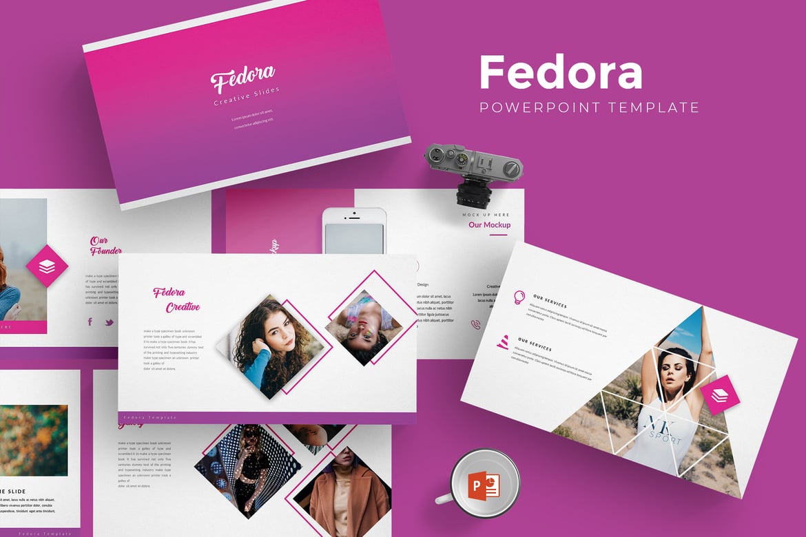 Template PowerPoint Fedora - Solusi Presentasi Serbaguna