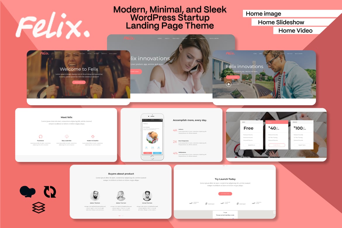 Felix - Template Website Modern dan Minimalis untuk Aplikasi dan Startup