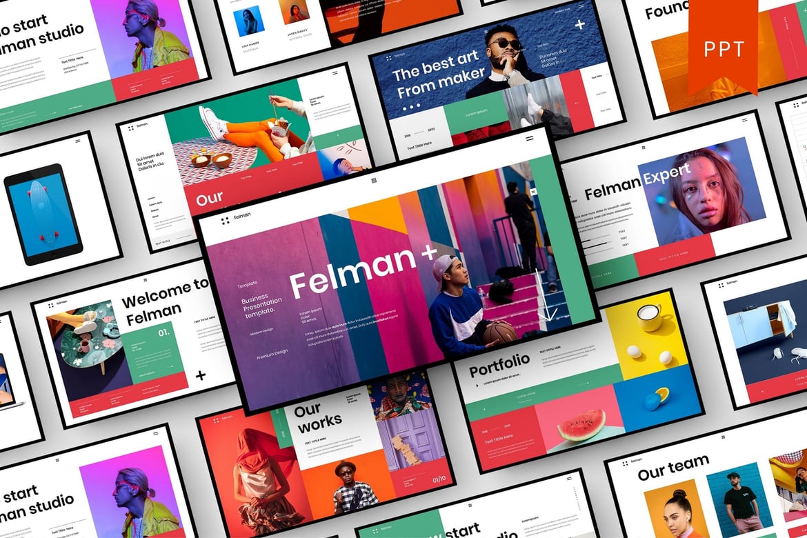 Template PowerPoint Bisnis Felman – Solusi Presentasi Profesional